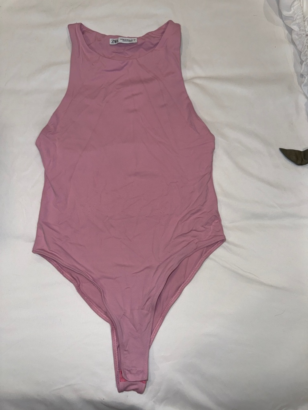 Zara Pink Sleeveless One-Piece Bodysuit